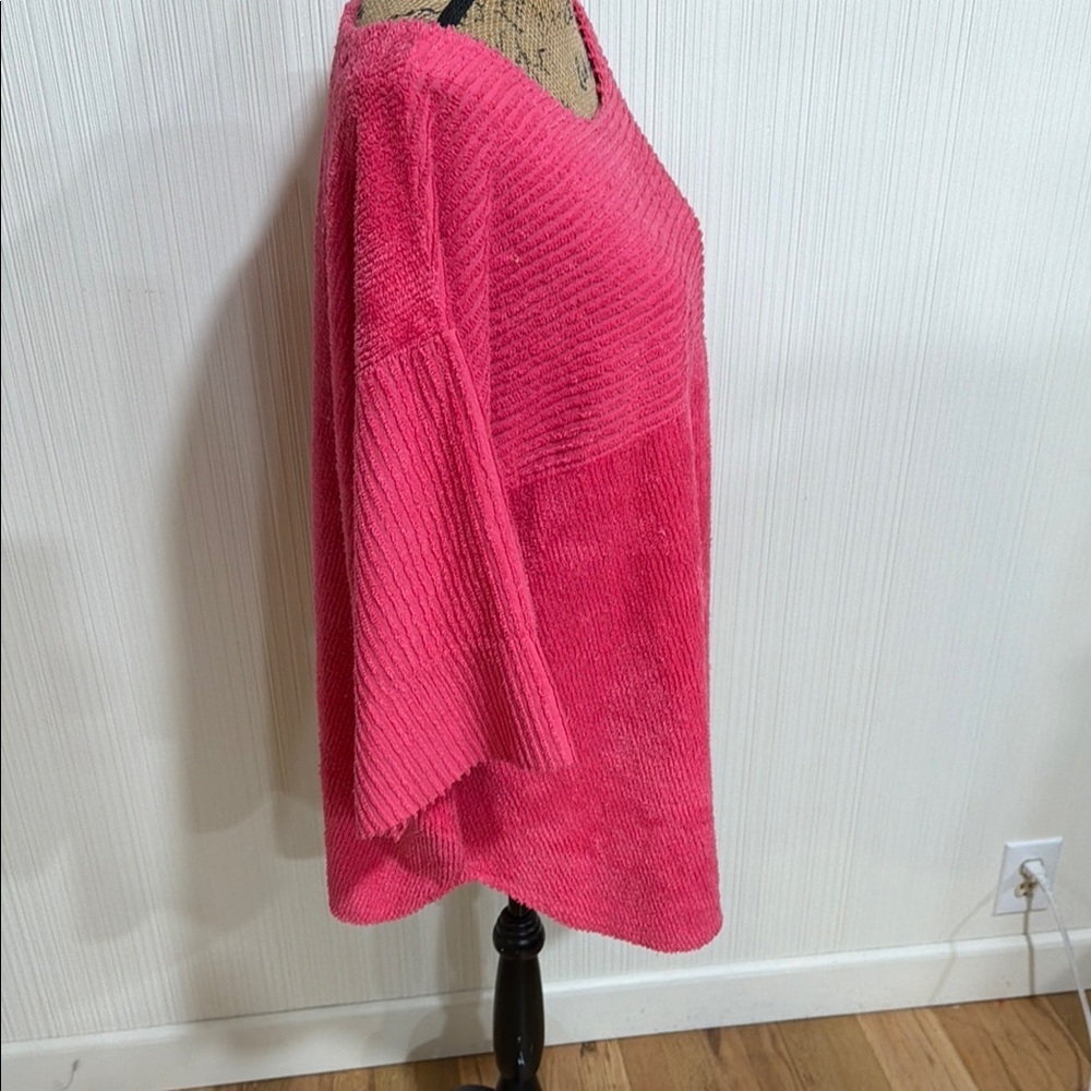 Pink Chenille Ribbed Knit Sweater - Picture 2 of 7